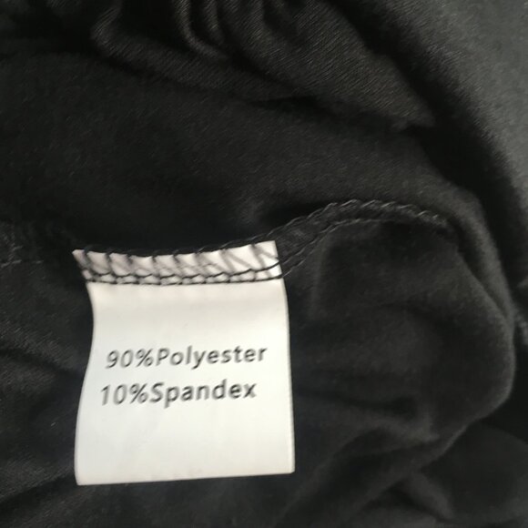 Black Comfort Pants Womens 2XL High Waist Stretch Capri Cropped Wide Leg Pull On - Picture 9 of 16